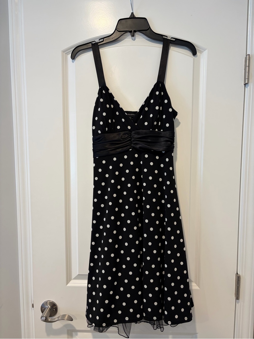Black and White Polka Dot A-Line Dress